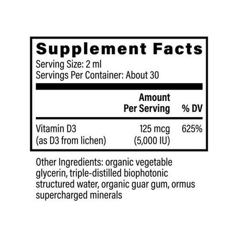 Global Healing Center, Vitamin D3, 5000IU, 2 Oz Global Healing Center