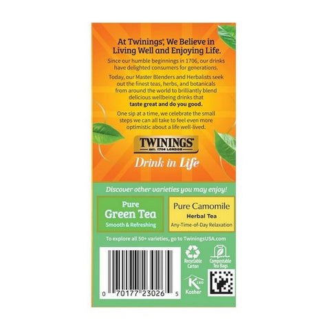 Twinings Tea, Fujian Chinese Pure White Tea, 20 Bags (Case of 6)