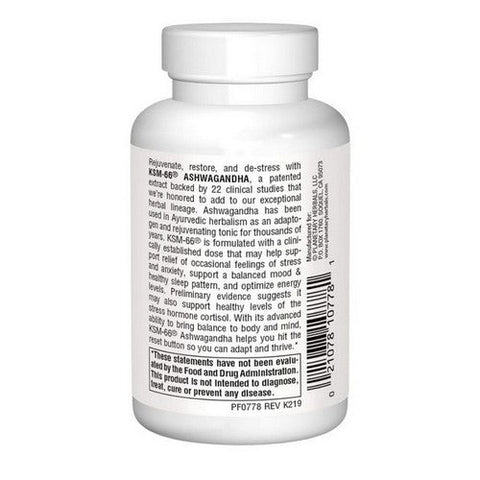 Planetary Herbals, Ksm-66 Ashwagandha Root Extract, 300 mg, 120 Veg Caps Planetary Herbals