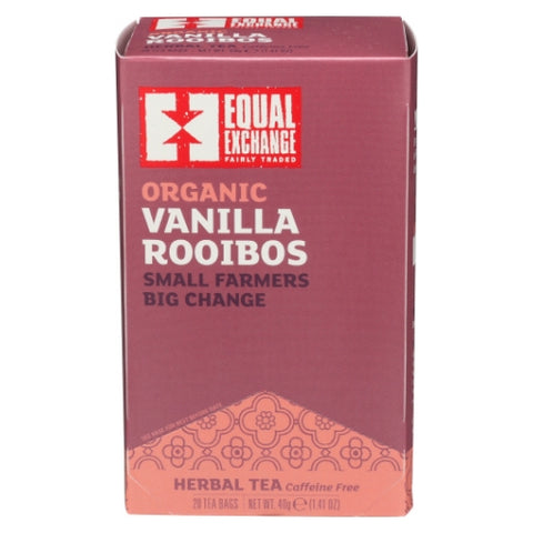 Equal Exchange, Organic Vanilla Roobios Tea, 20 Bags (Case of 6)