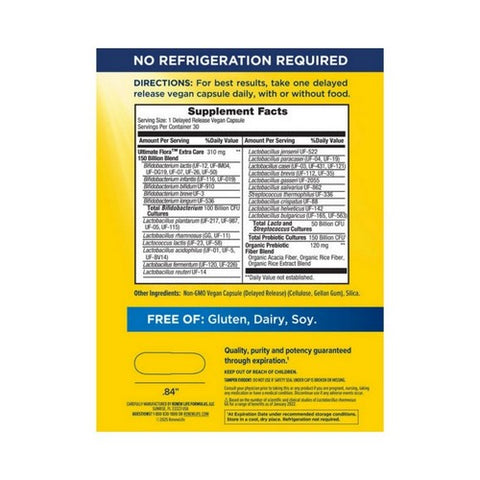 Renew Life, Extra Care Ultimate Flora Probiotic, 150 Billion, 30 Vegan Capsules