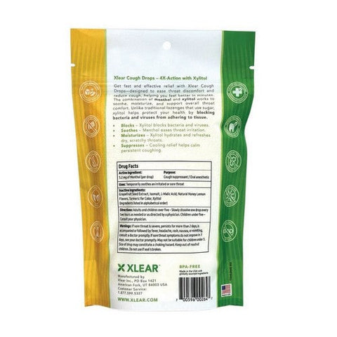 Xlear Inc, Honey Lemon Cough Drops, 30 Count Xlear Inc