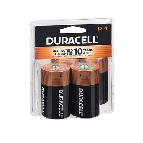 Duracell, Alkaline D Batteries 1.5 Volt, 4 Count