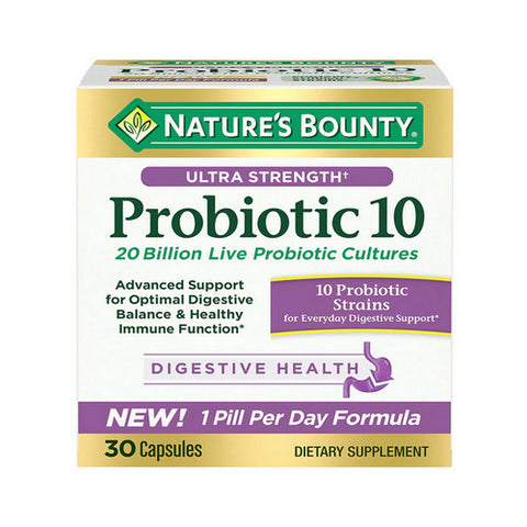 Nature's Bounty, Ultra Strength Probiotic 10, 30 Caps