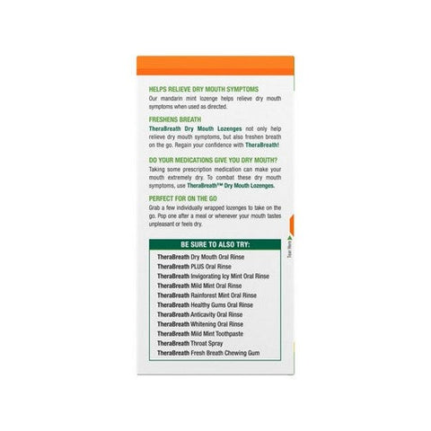 Therabreath, Dry Mouth Lozenges Mandarin + Mint, 100 Count Therabreath