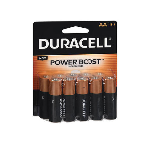 Duracell, Coppertop Alkaline Batteries 1.5 Volt AA, 10 Count