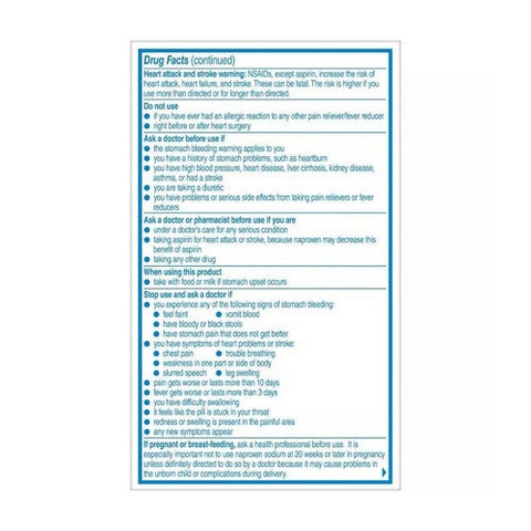 Aleve, Naproxen Sodium Pain Reliever Fever Reducer Caplets, 220 Mg, 90 Caplets Aleve