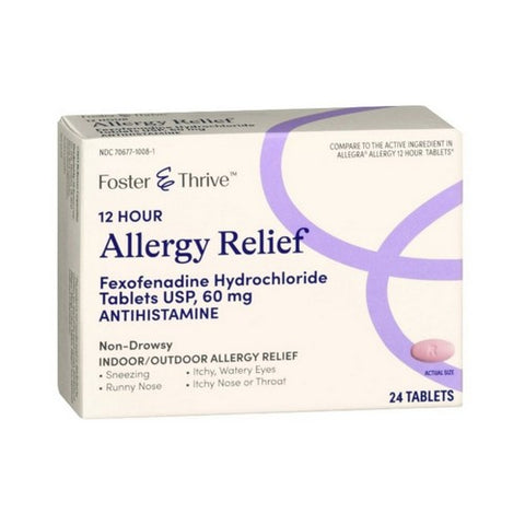 Foster And Thrive, Allergy Relief, 60 Mg, 24 Tabs