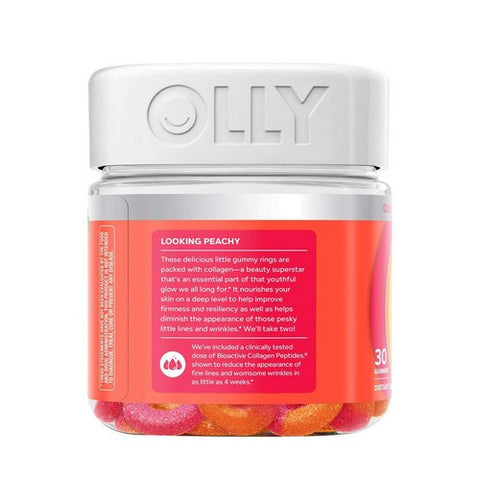Olly, Collagen Gummy Rings Peach Bellini, 30 Gummies