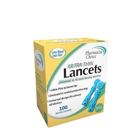 Simple Diagnostics, Ultra Thin  Lancets Sterile 31G, 100 Count