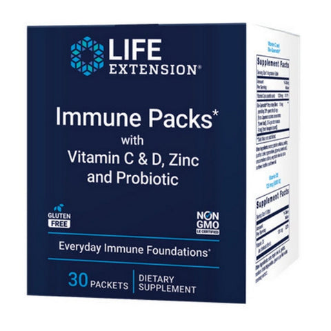 Life Extension, Immune Packs With Vitamin C & D Zinc And Probiotic, 30 Count
