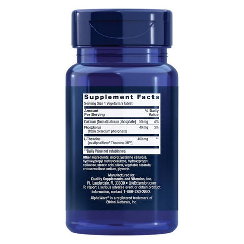 Life Extension, Theanine XR Stress Relief, 30 Tabs