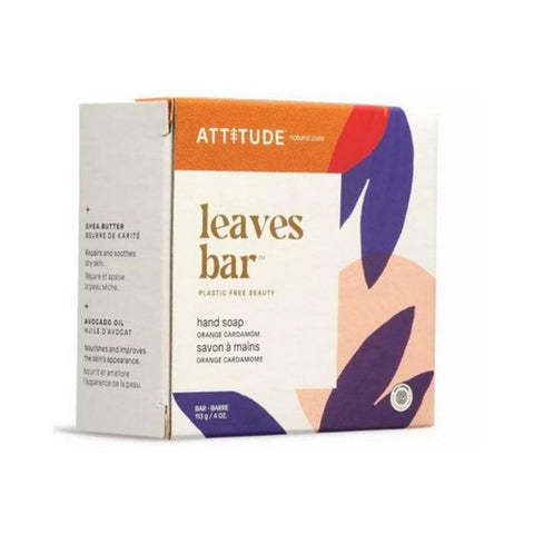 Attitude, Leaves Bar Hand Soap Orange Cardamom, 4 Oz