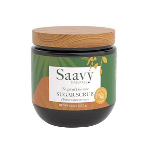 Saavy Naturals, Tropical Coconut Sugar Scrub, 12 Oz