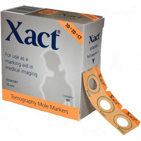 Xact, Mammography Tomosynthesis Mole Marker Xact 15 mm Circle, Box Of 80