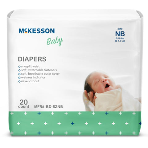 McKesson, Baby Diapers Newborn, Count of 20