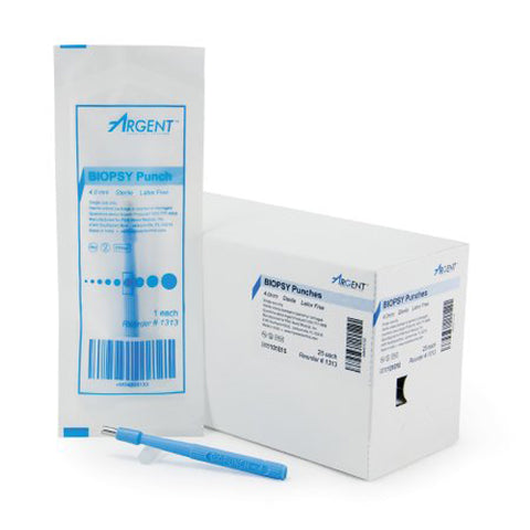 McKesson, Argent Disposable Biopsy Punches 4.0 mm, Box Of 25