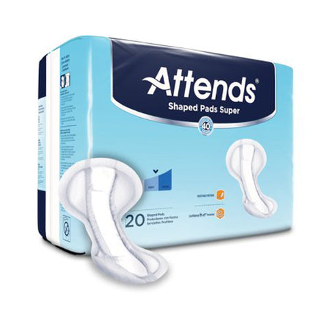 Attends, Shaped Pads Super, Pack Of 20