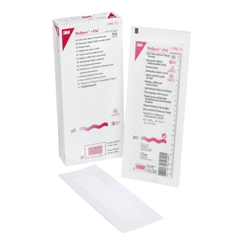 3M, 3M Medipore + Pad Soft Cloth Adhesive Dressing 3Â½ x 10 Inch, Box Of 25