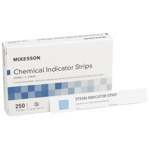 McKesson, Sterilization Chemical Indicator Strip Steam 4 Inch Length 73-SIS250, Box Of 1