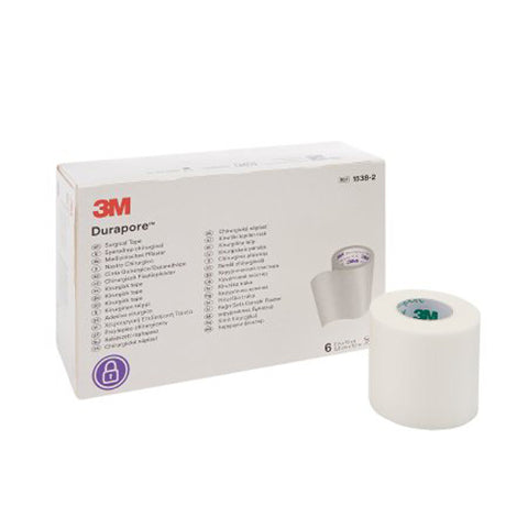 3M, Durapore Silk-Like Cloth Medical Tape 2 Inch x 10 Yard White, 1 Roll
