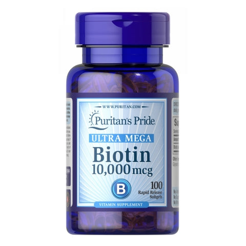 Puritan's Pride, Biotin, 10,000 mcg, 100 Softgels