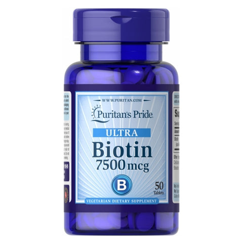 Puritan's Pride, Biotin, 7500 mcg, 50 Tablets