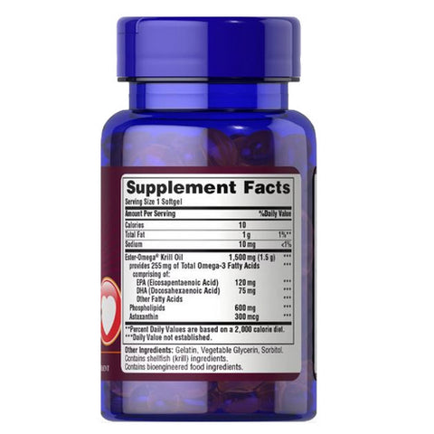 Puritan's Pride, Maximum Strength Red Krill Oil, 1500 mg, 30 Softgels