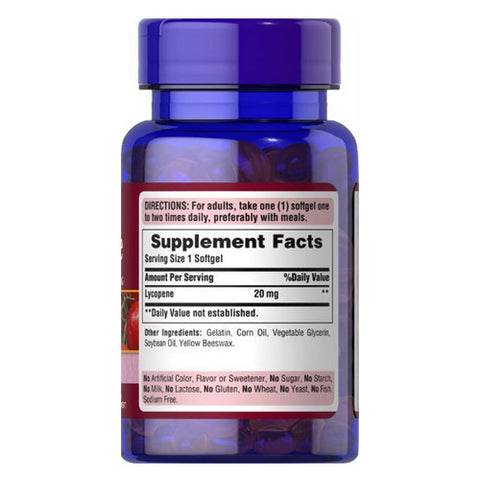 Puritan's Pride, Lycopene, 20 mg, 60 Softgels