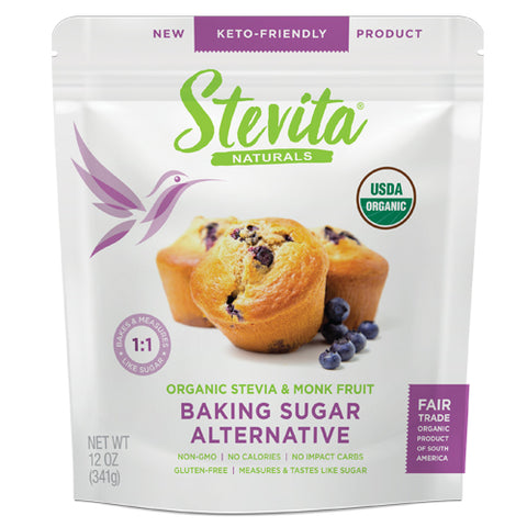 Stevita, Bake It Better Org Monk Fruit Pouch, 12 Oz