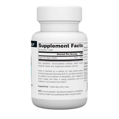 Source Naturals, Copper, 3 mg, 60 Tabs Source Naturals