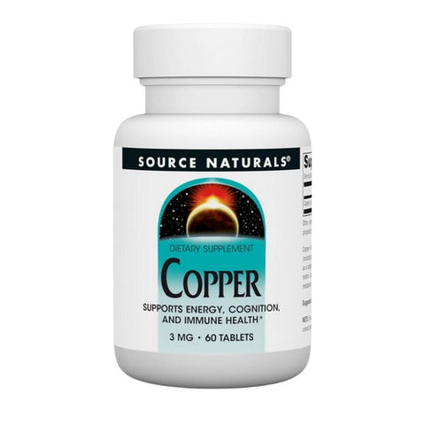 Source Naturals, Copper, 3 mg, 60 Tabs