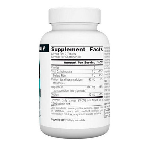 Source Naturals, Magnesium Glycinate, 60 Tabs Source Naturals