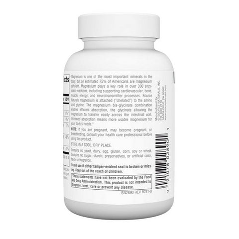 Source Naturals, Magnesium Glycinate, 60 Tabs