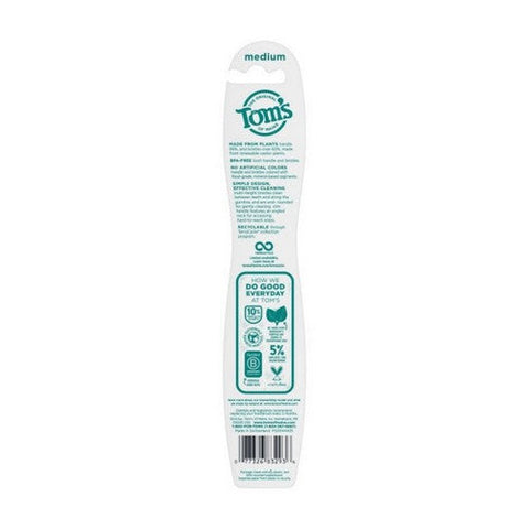 Tom's Of Maine, Adult Medium-Bristle Toothbrush, 1 Count Tom's Of Maine