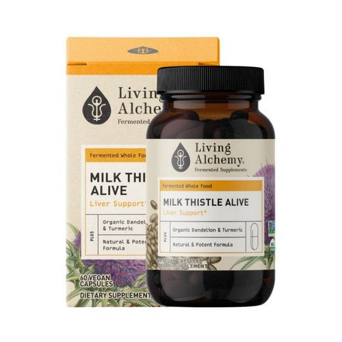 Living Alchemy, Fermented Milk Thistle Normalises Liver Function And Detoxification, 60 Caps
