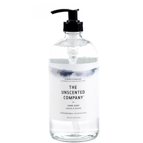 The Unscented Company, Hand Soap Refillable Glass Bottle Unscented, 16.9 Oz