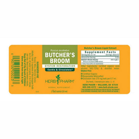 Herb Pharm, Butcher's Broom Extract, 1 Oz Herb Pharm