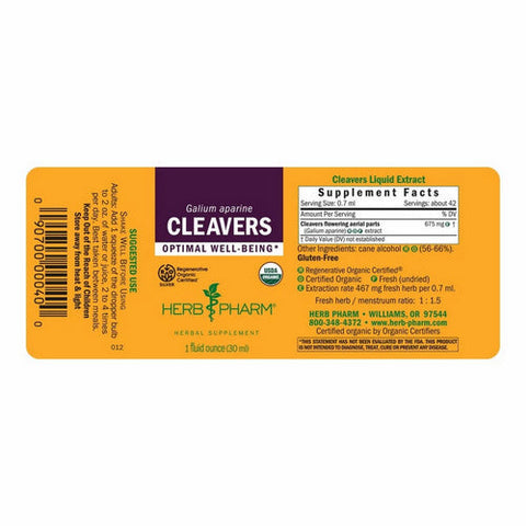 Herb Pharm, Cleavers, 1 Oz Herb Pharm