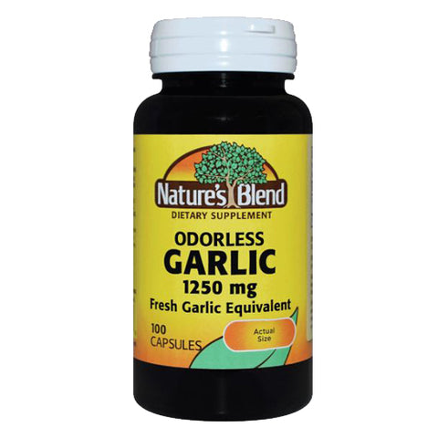 Nature's Blend, Garlic Odorless, 1250 mg, 100 Caps
