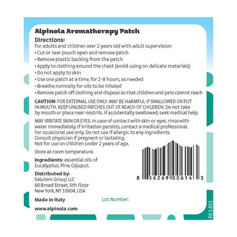Alpinola, Aromatherapy Patches Essential Oils, 5 Count