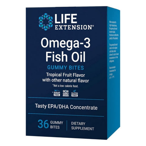 Life Extension, Omega-3 Fish Oil Gummy Bites, 36 Gummies