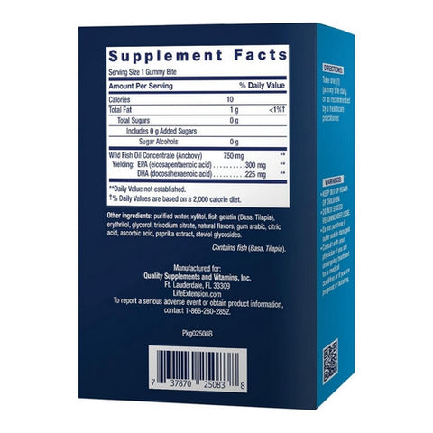 Life Extension, Omega-3 Fish Oil Gummy Bites, 36 Gummies