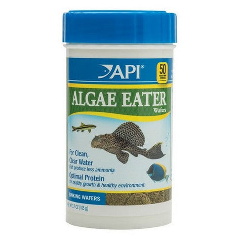 API Algae Eater Premium Sinking Wafer Fish Food 3.7 Oz by API