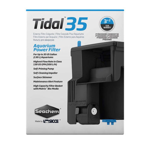 Seachem Laboratories Tidal 35 Power Filter Black, 1 Each/130 GPH by Seachem
