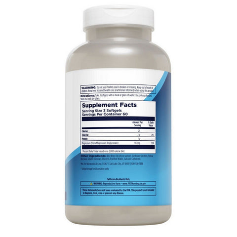 Kal, Magnesium Glycinate ActivGels, 180 Count