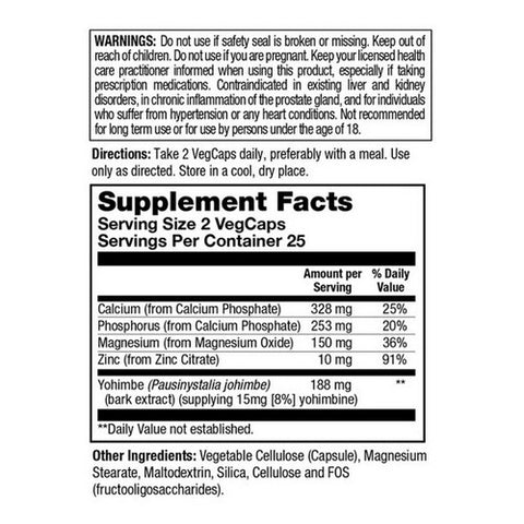 Action Labs, Yohimbe Powermax 2000 Spark Ignition, 50 Count