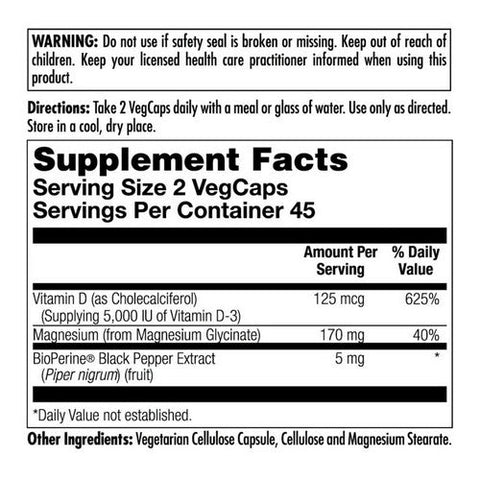 Kal, D-3 Mag Glycinate, 90 Count Kal