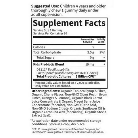 Garden of Life, Kids Organic Probiotic Cherry, 30 Gummies