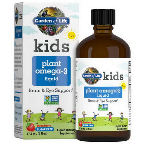 Garden of Life, Kids Plant Omega-3 Liquid Strawberry, 2 Oz